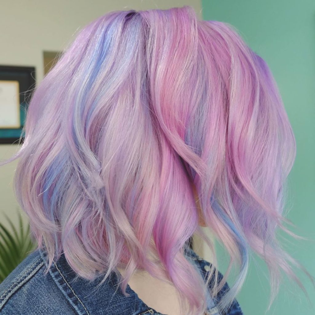 Multicolor hair woman